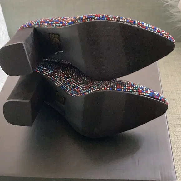 BNIB Material Girl Multi-color bling sock booties