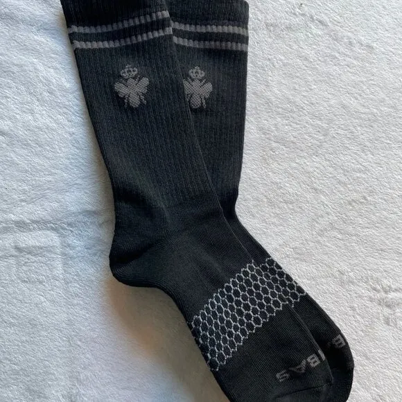 Bombas Socks Bundle x 10 pairs Large Half Calf style - Black UNISEX MENS NEW NWT
