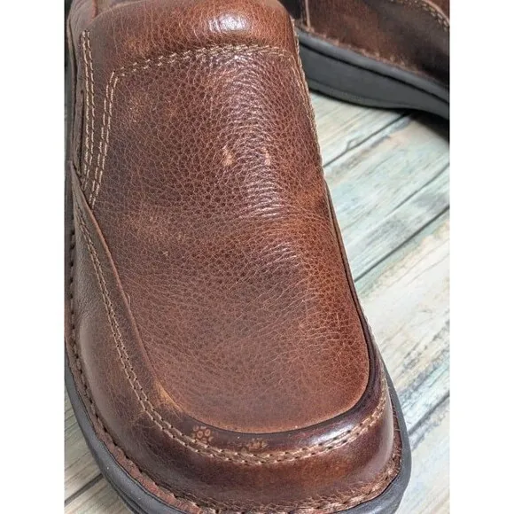 Born Brown Leather Slip On Loafer Mens 10.5M Classic Casual Comfort Shoes