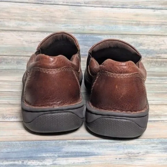 Born Brown Leather Slip On Loafer Mens 10.5M Classic Casual Comfort Shoes