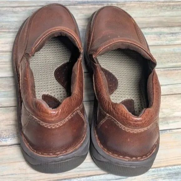 Born Brown Leather Slip On Loafer Mens 10.5M Classic Casual Comfort Shoes