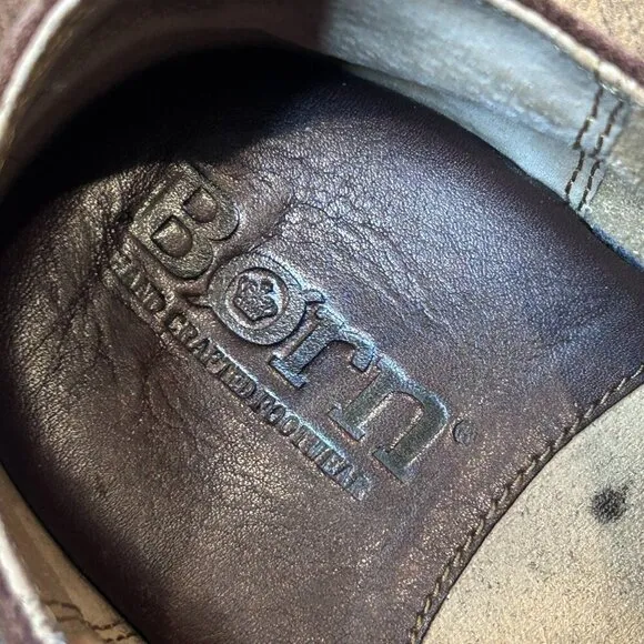 Born Men's Brown Suede Lace Up Casual Shoes Size 12