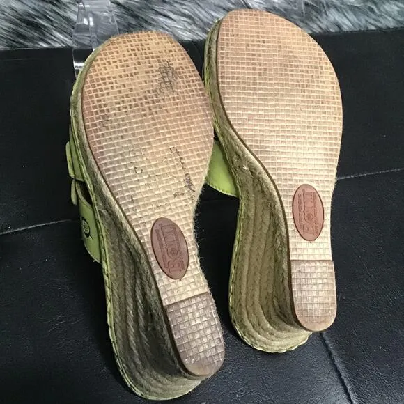 Born Platform Sandals Leather Upper 7M