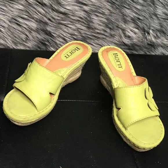 Born Platform Sandals Leather Upper 7M