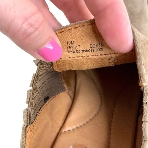 Born Taupe Suede Fredrika Low Cut Ankle Boots