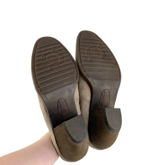 Born Taupe Suede Fredrika Low Cut Ankle Boots
