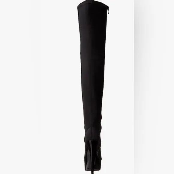 Boss Style 🕶️💰🖤Thigh high heel boots elastic stretch with faux leather