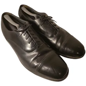 Bostonian Cap Toe Black Oxford Leather Men's Shoes Size 13 D USA Made/Vintage 90