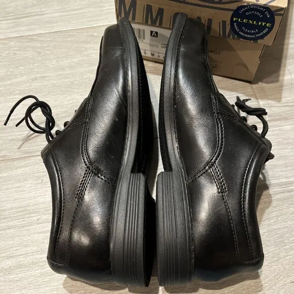 Bostonian Ipswich Apron Black Dress Shoes Men's 9 M Leather Lace Up 3507