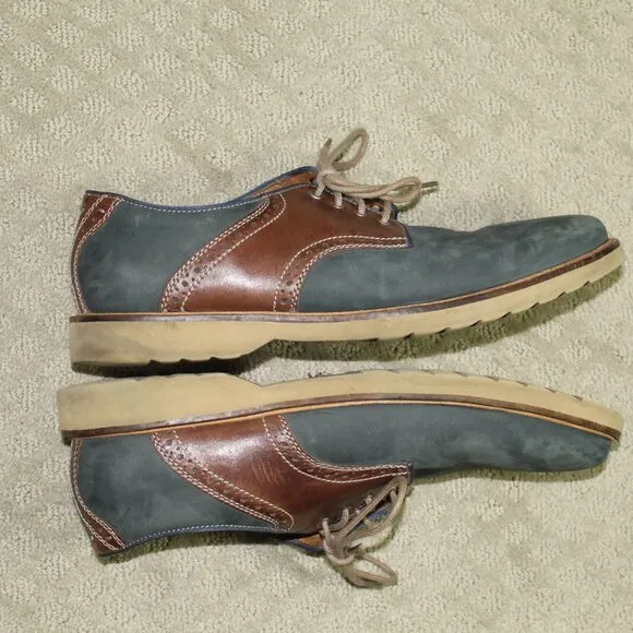 Bostonian Men's Size 12 Blue Nubuck Brown Dress Shoes