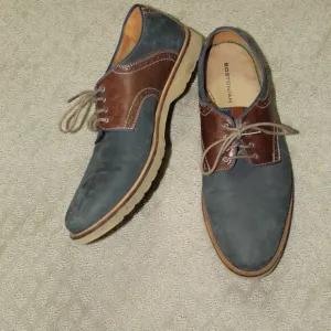 Bostonian Men's Size 12 Blue Nubuck Brown Dress Shoes