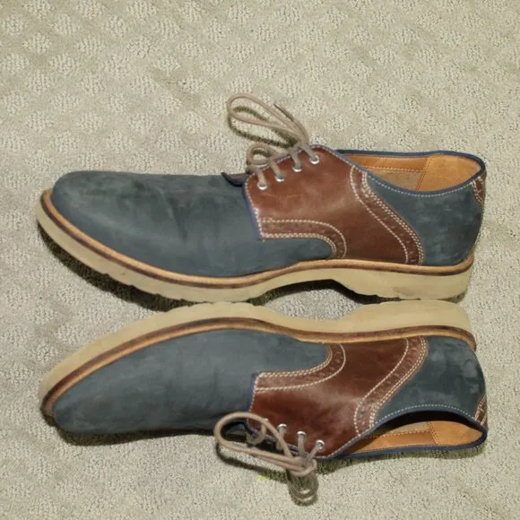 Bostonian Men's Size 12 Blue Nubuck Brown Dress Shoes