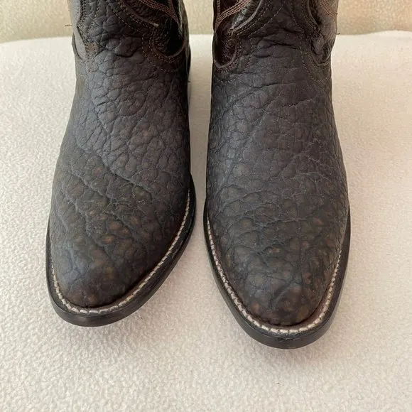 Bota Vaquera Cafe, &quot;El General&quot; Leather Cowboy Boots, T-26, #3502-C