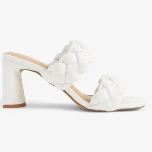 Braided Double Band Block Heel Sandals Express Shoes womens size 8.9.10 accessor