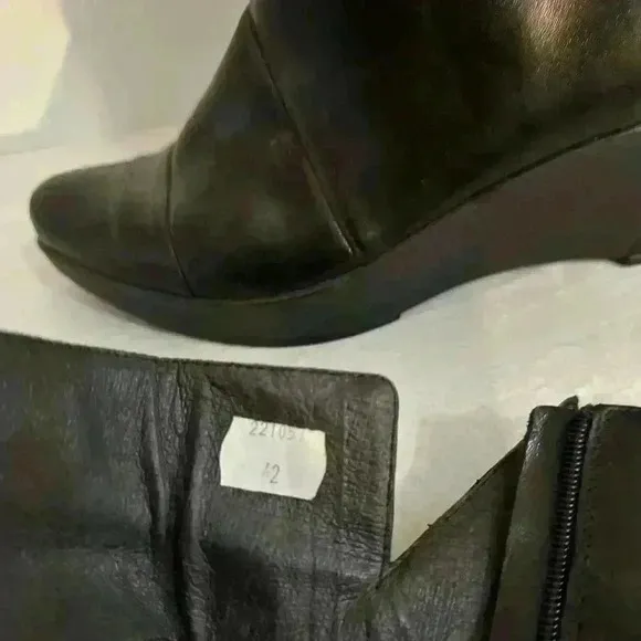 Brand new Noat Leather Wedge Heel Boots NWOT