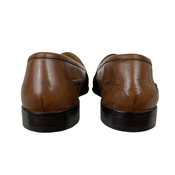Brass Boot Loafer  Men's Size 8  Brown Leather Dress Shoes Walking Slip-ons