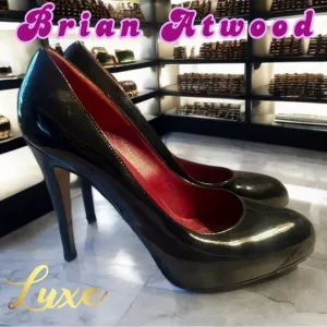 Brian Atwood Patent Leather Pump Stiletto Heels EU Sz (39) US Woman’s Sz 8 EUC