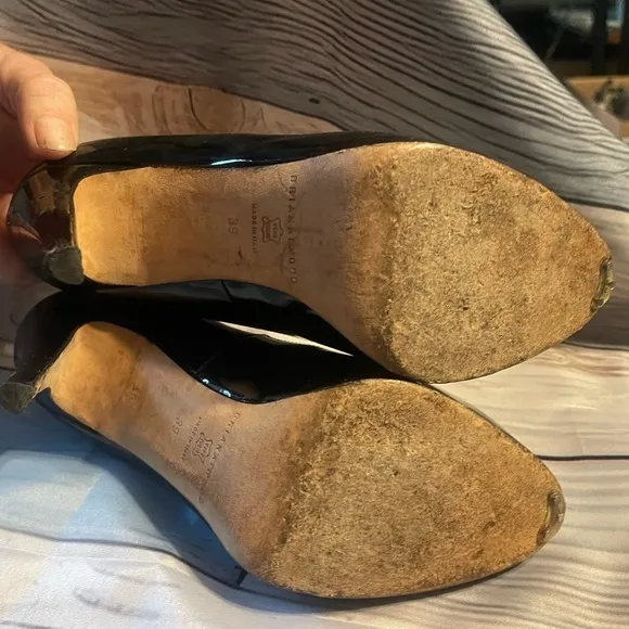 Brian Atwood Patent Leather Pump Stiletto Heels EU Sz (39) US Woman’s Sz 8 EUC