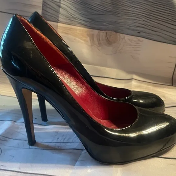 Brian Atwood Patent Leather Pump Stiletto Heels EU Sz (39) US Woman’s Sz 8 EUC