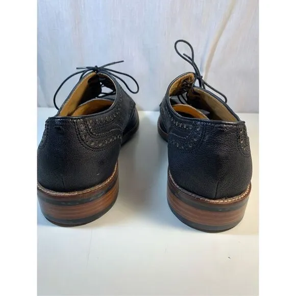Brogue Wingtip Dress Shoes Cole Haan 9 1/2 M -Pebbled Leather -Men's EUC