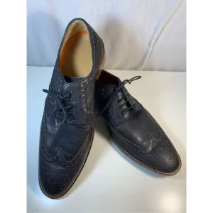 Brogue Wingtip Dress Shoes Cole Haan 9 1/2 M -Pebbled Leather -Men's EUC