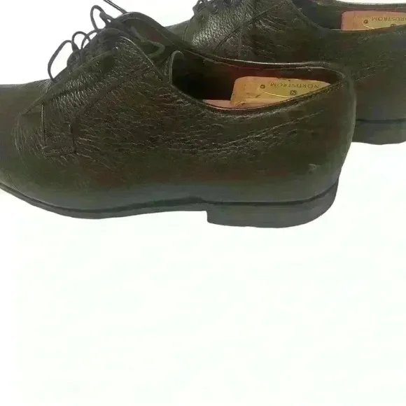 Brooks Brothers &quot;Commando&quot; Men 13 Brown Pebble Grain Leather Dress Shoe Oxford