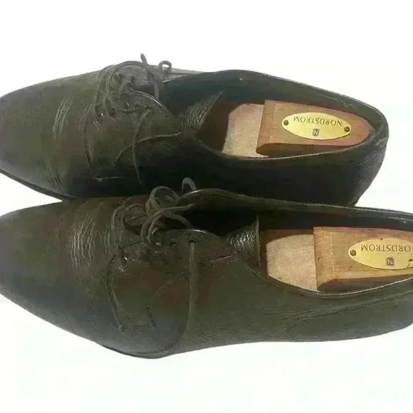 Brooks Brothers &quot;Commando&quot; Men 13 Brown Pebble Grain Leather Dress Shoe Oxford