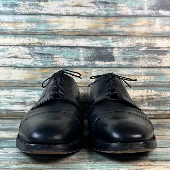 Brooks Brothers Peal &amp; Co C&amp;J Oxford Shoes Mens 12D Dress Cap Toe Black Leather