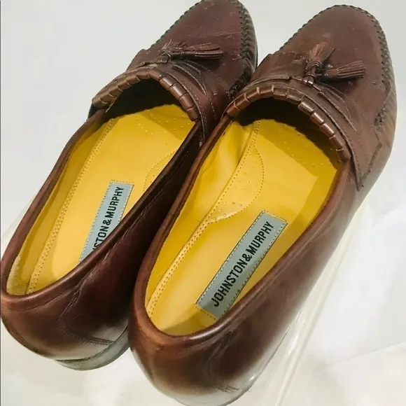 Brown Johnston &amp; Murphy men Loafers Sz 10m