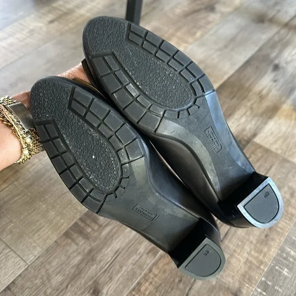 BRUNATE black short block heel shoes size 36
