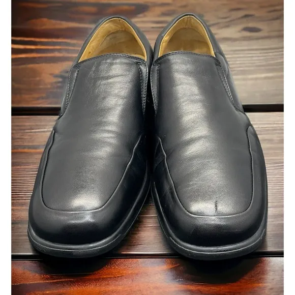Bruno Magli ASHTON Black Leather Driving Loafers Mens Size 9 Shoes Fast Ship