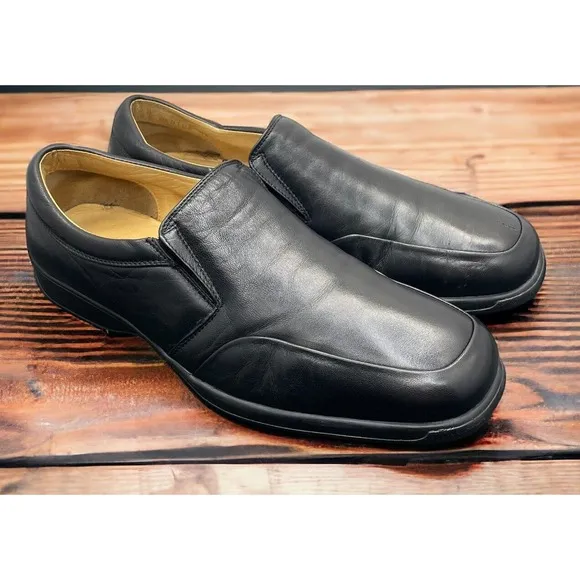 Bruno Magli ASHTON Black Leather Driving Loafers Mens Size 9 Shoes Fast Ship