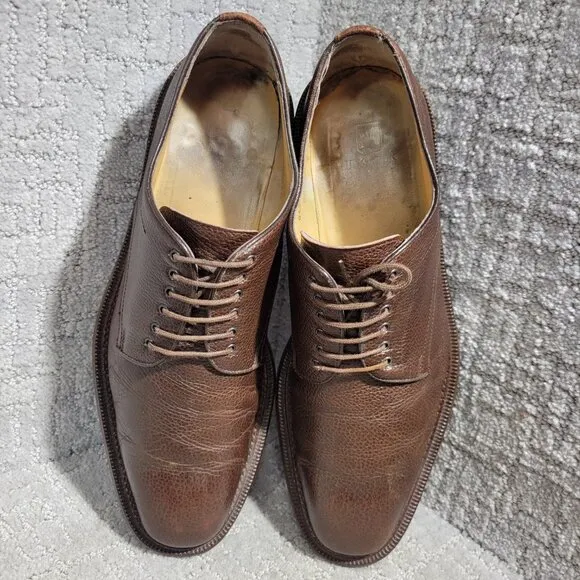 Bruno Magli Edgar Men’s Size 10M US Brown Leather Dress Oxford Shoes 86210