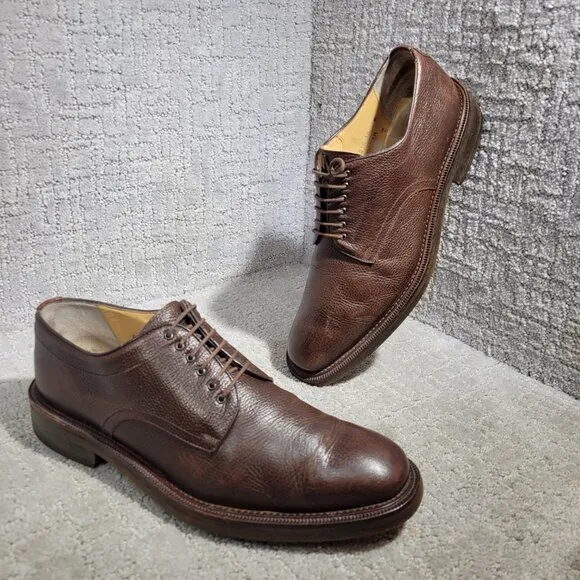 Bruno Magli Edgar Men’s Size 10M US Brown Leather Dress Oxford Shoes 86210