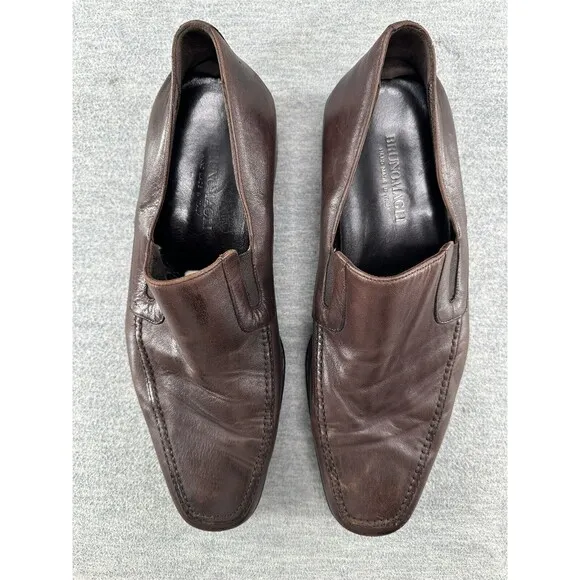 BRUNO MAGLI - Men Dress Shoes Size 10.5 M Brown Leather HAND MADE IN ITALY   B15