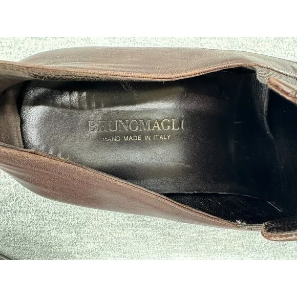 BRUNO MAGLI - Men Dress Shoes Size 10.5 M Brown Leather HAND MADE IN ITALY   B15