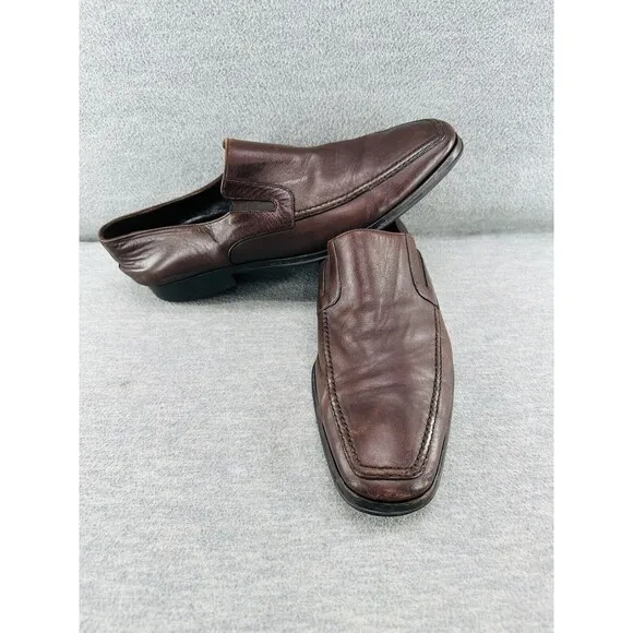 BRUNO MAGLI - Men Dress Shoes Size 10.5 M Brown Leather HAND MADE IN ITALY   B15