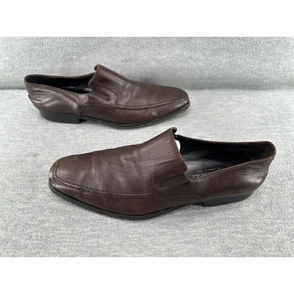 BRUNO MAGLI - Men Dress Shoes Size 10.5 M Brown Leather HAND MADE IN ITALY   B15