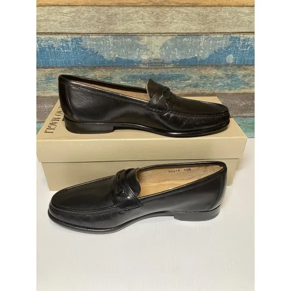 Bruno Magli Men’s Desi 82010 sz 8.5 M Dress Shoes Black Leather Made In Italy