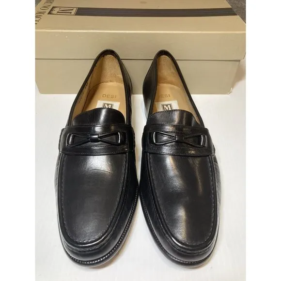 Bruno Magli Men’s Desi 82010 sz 8.5 M Dress Shoes Black Leather Made In Italy
