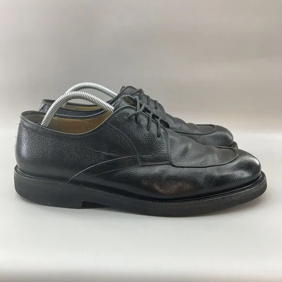 Bruno Magli Men Size 11 Shoes Black Leather Split Toe Oxford Made In Bologna