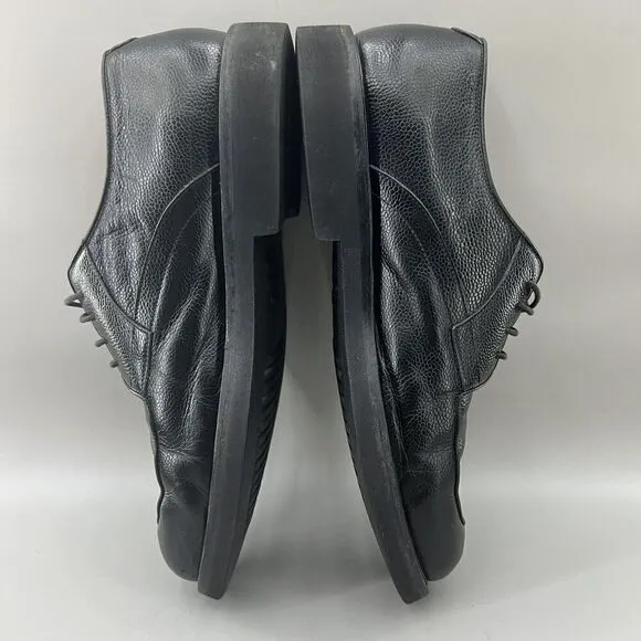 Bruno Magli Men Size 11 Shoes Black Leather Split Toe Oxford Made In Bologna