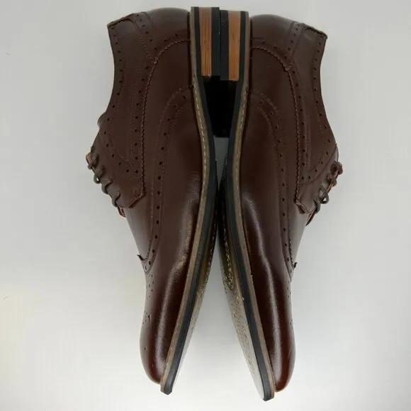 Bruno Marc Mens  Italy Prince Brown Oxford Lace Wingtip Size 13 Dress Shoes