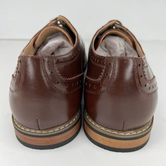 Bruno Marc Mens  Italy Prince Brown Oxford Lace Wingtip Size 13 Dress Shoes