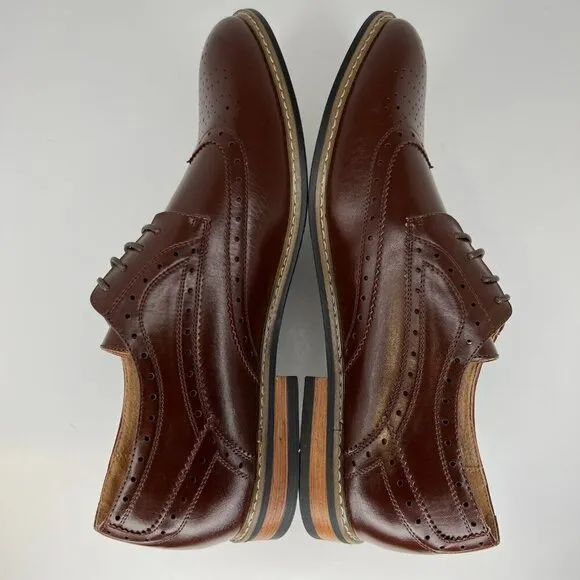 Bruno Marc Mens  Italy Prince Brown Oxford Lace Wingtip Size 13 Dress Shoes