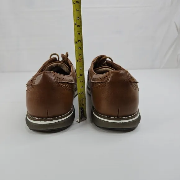Bruno Marc Mens Oxford Dress Shoes Lace Up Cognac Brown Size 6 Unisex Prom Party