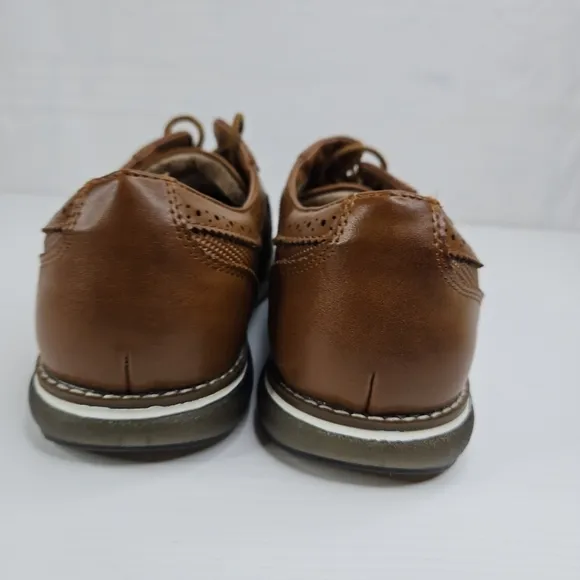 Bruno Marc Mens Oxford Dress Shoes Lace Up Cognac Brown Size 6 Unisex Prom Party