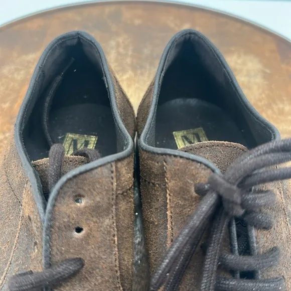 Brunomagli Shoes Mens 7 M Brown Leather Nubuck Lace Up Oxford Loafer Dress