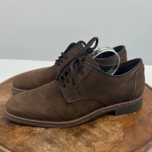 Brunomagli Shoes Mens 7 M Brown Leather Nubuck Lace Up Oxford Loafer Dress