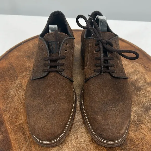 Brunomagli Shoes Mens 7 M Brown Leather Nubuck Lace Up Oxford Loafer Dress